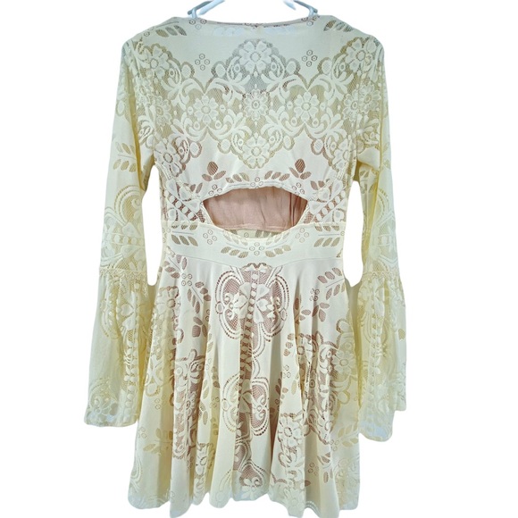 Free People Cream Lovers Folk Song Lace Dress - Picture 10 of 15